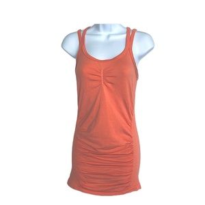 Calia Light Orange mini dress  rib knit sides XS